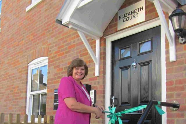 Councillor Margaret Griffiths opens new homes in Tring