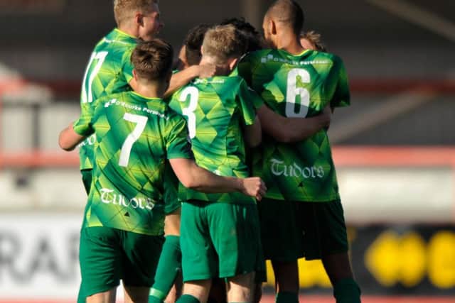 Hemel celebrate at Gloucester. Picture: Terry Rickeard.