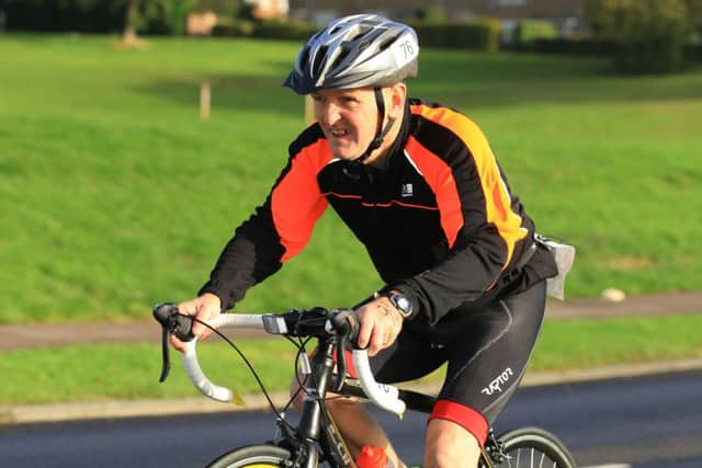 Stephen Hargest at the Hemel Triathlon. Picture: Adam Hollier.