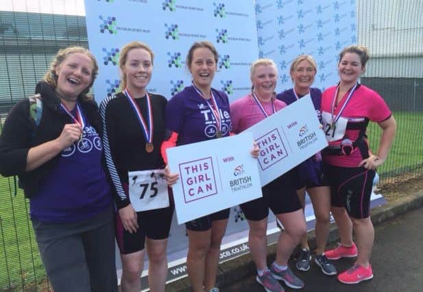 Competitors at the Hemel Triathlon.