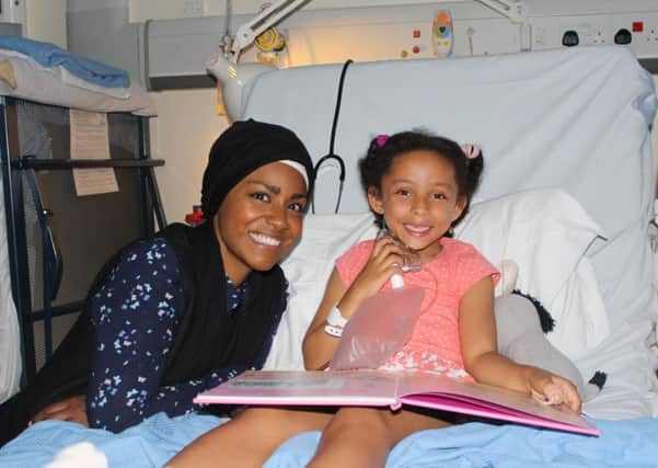 Nadiya Hussain visits Starfish Ward at Watford Hospital