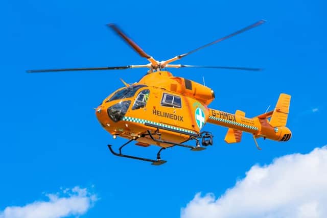 Magpas Air Ambulance in flight