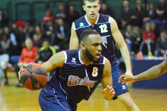 Chuck Duru of Hemel Storm. Picture: Lin Titmuss.