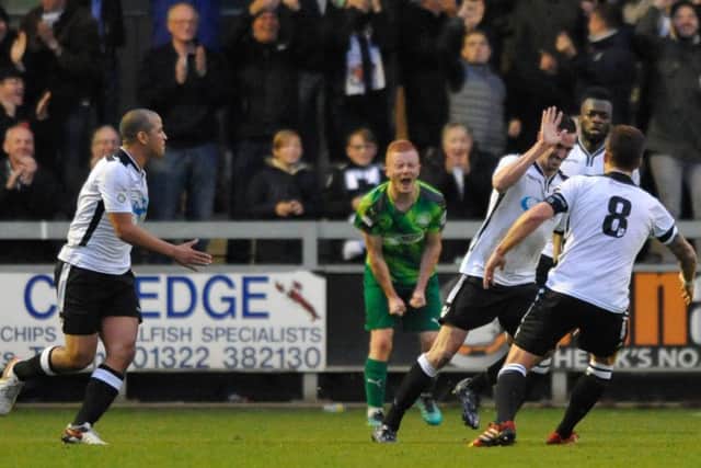 Dartford open the scoring. Picture: Terry Rickeard.