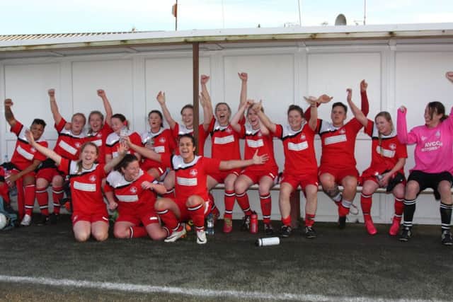 Hemel Ladies celebrate.