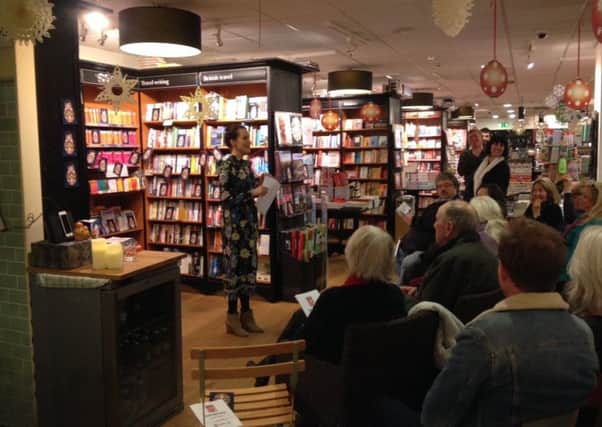 Julie Mayhew at her book launch event at Waterstones