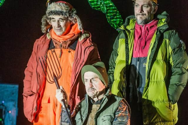 Mark Rylance, Raye Birk and Jim Lichtsheidl as Ron, Wayne and Erik