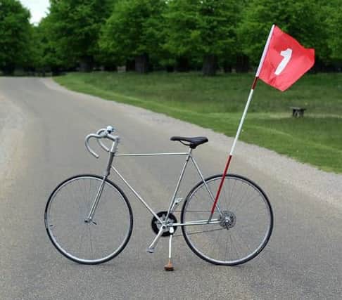 Calum Ray, 22, from Tring, designed the unusual mode of transport to highlight how middle-aged men are swapping the fairway for the cycle lane.
CalumÂ’s creative wheels were put in motion upon returning to his parentÂ’s house following a year living in London as a student at Kingston University
