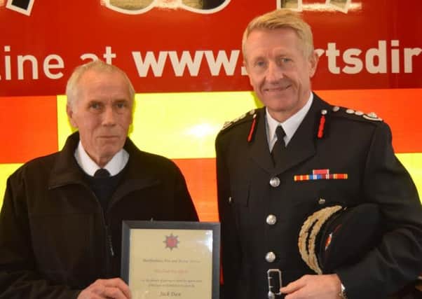 Jack Daw (left) with chief fire officer, Roy Wilsher