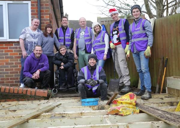 The WellChild team with Jamie, his mum Christine, and dad Eddy (back left)