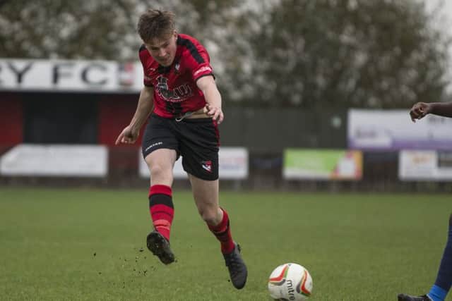 Kieran Turner in action for Aylesbury FC.