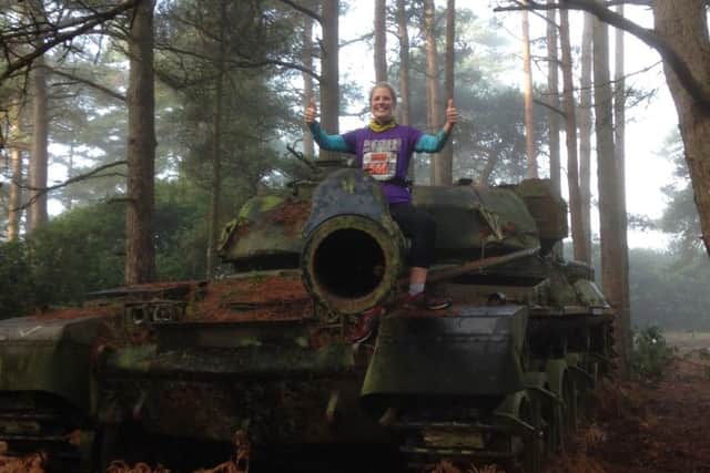 Rebecca White at the Bovington Trail Half Marathon.