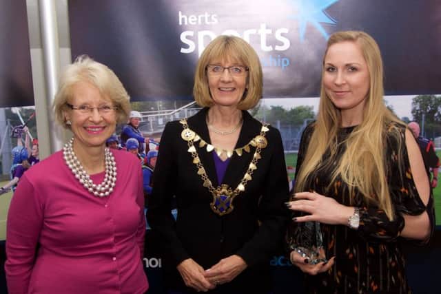 Claire Thornton with her award.