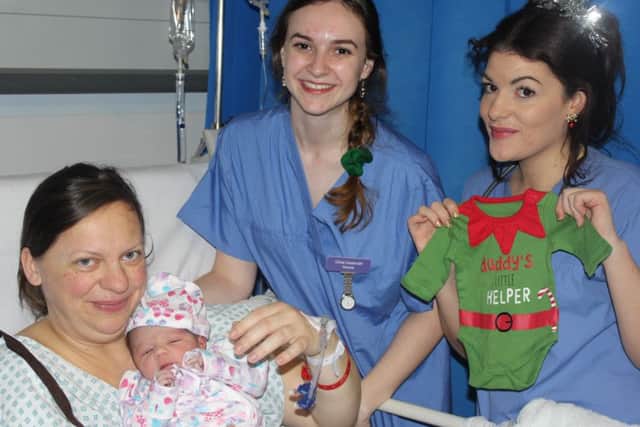 Savannah Myslovicova, born December 25, 2016, at Watford Hospital