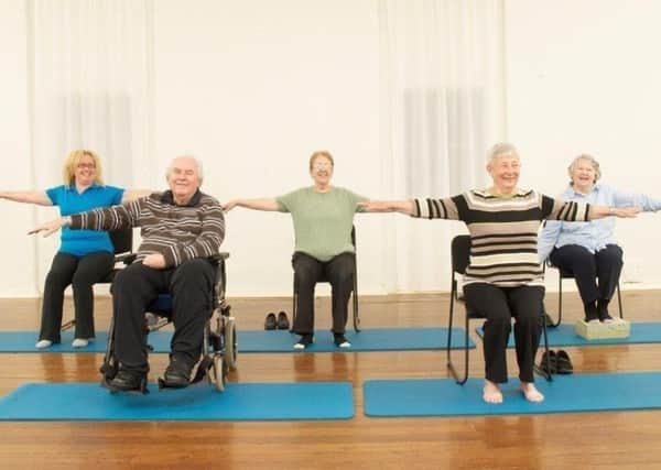 Particpants in a Positive Movement class