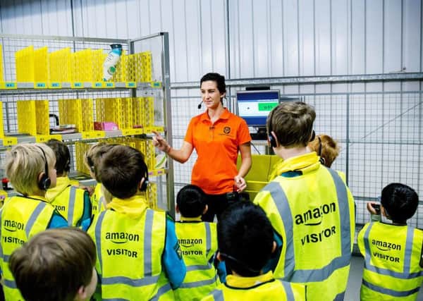 Beavers visit Amazon's Hemel Hempstead fulfilment centre