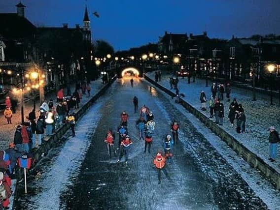 Some of the latecomers arrive back in Leeuwarden after dark.