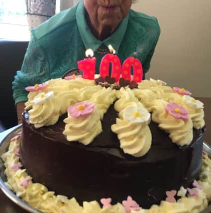Vera Heeler with her birthday cake