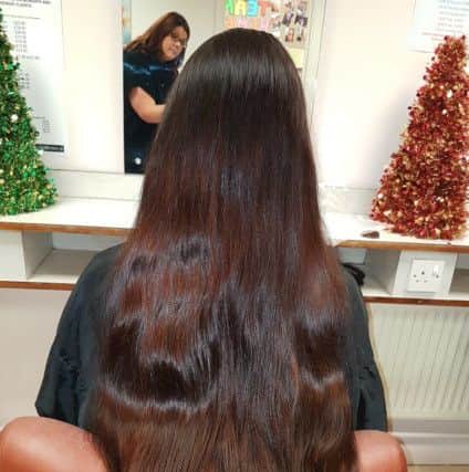 Jasmine before her haircut