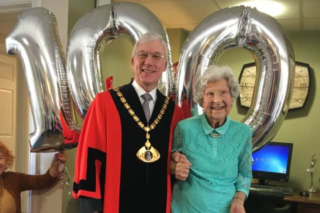 Vera with the Mayor of Dacorum