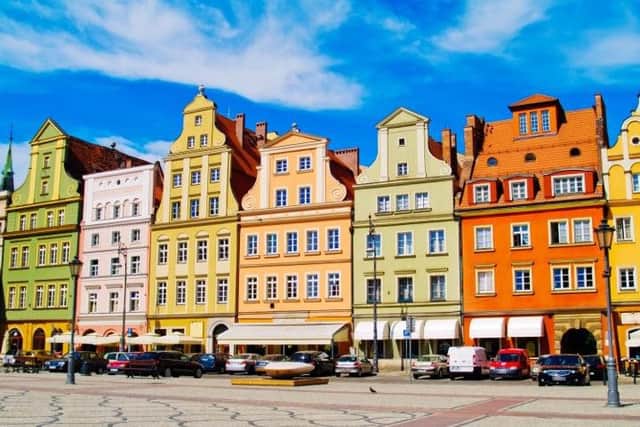 Solny Square in Wroclaw, Poland.
