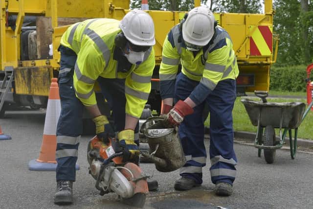 Road repairs in Herts