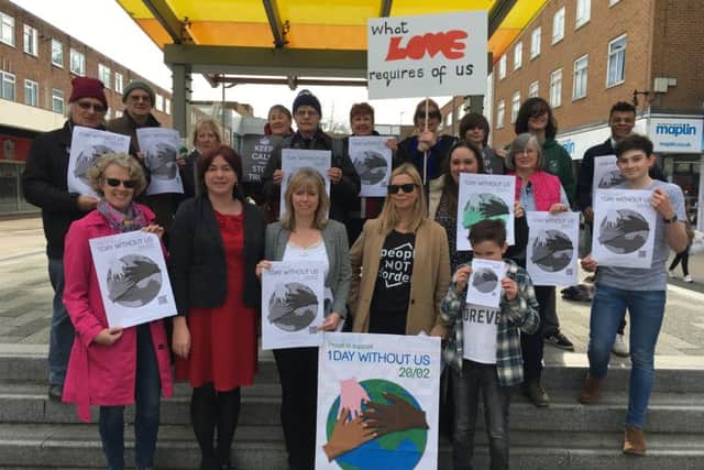 One Day Without Us in Dacorum protests