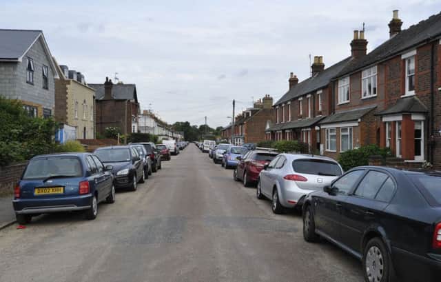Streets in Boxmoor are crowded with parking from commuters