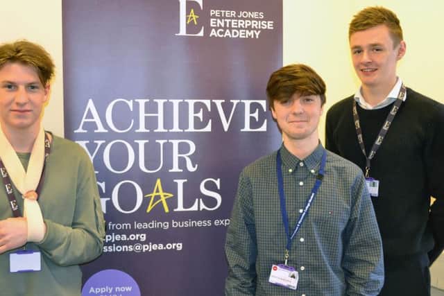 From left: Alfie Morgan, Charlie Groves and Louis Martin
