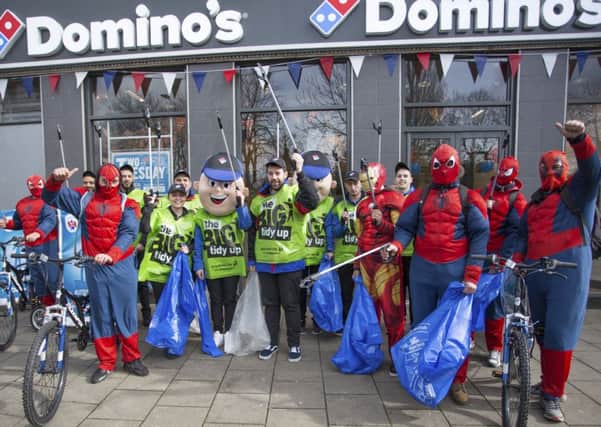 The Domino's Pizza spring clean superheroes