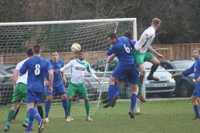 Action from Leverstock Green's match with Colney Heath