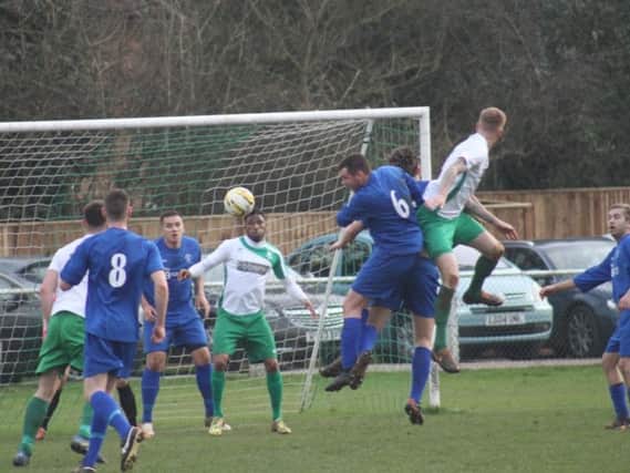 Action from Leverstock Green's match with Colney Heath