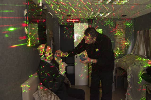 CEO of B&M Care Ian Sloan takes part in the Virtual Dementia Tour