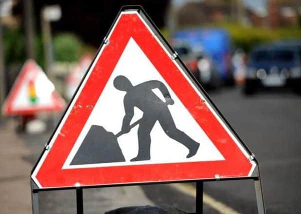 The roadworks take place from Monday
