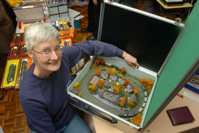 Tring and District Model Railway Club show.
Sheila Pearson's N Guage layout in a suitcase.
