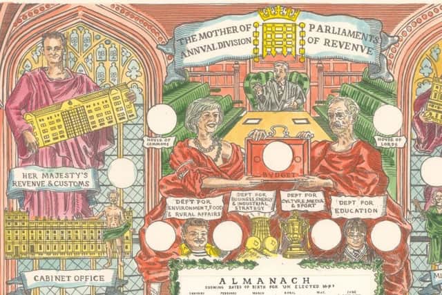 Bercow features alongside Prime Minister Theresa May and Labour leader Jeremy Corbyn. Copyright: Adam Dant