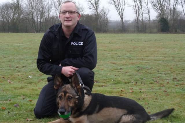 Pc Wardell Stabbed police dog Finn completes final shift as he retires