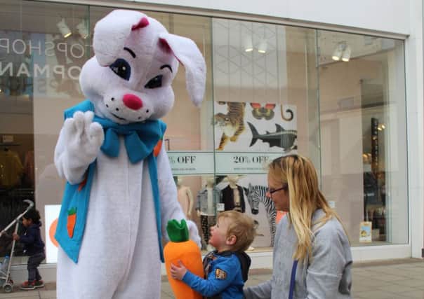 Max, aged two, and the Easter Bunny