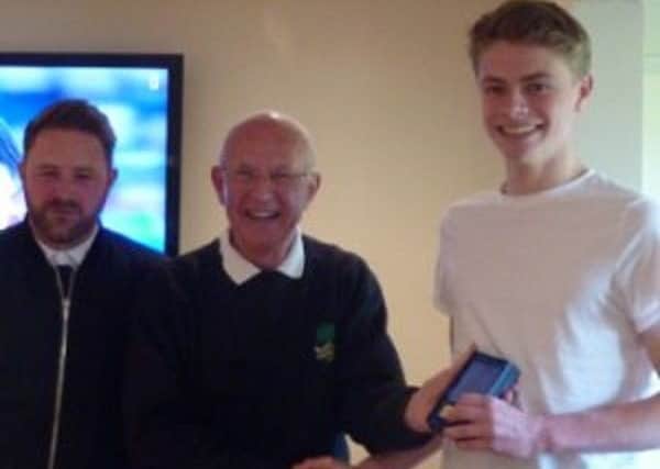 Leverstock Green's Jonathan Lacey at the club's Awards Night