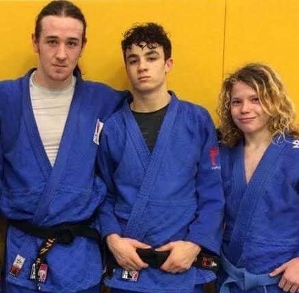 Tom Lish, Michael Fryer and Haydn Williams from Rush Judo Club
