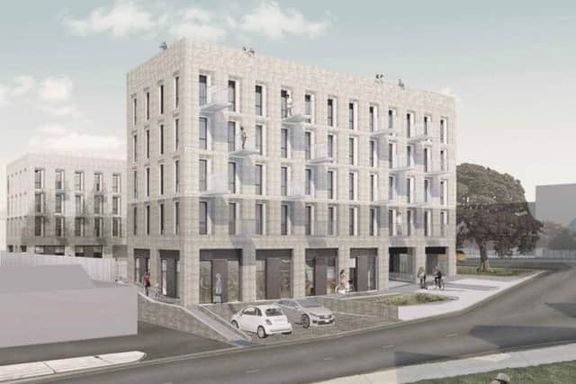 An artist's impression of how the new flats would look