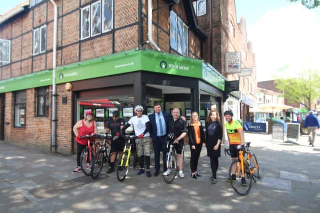 The Your Move cyclists arrive in Watford