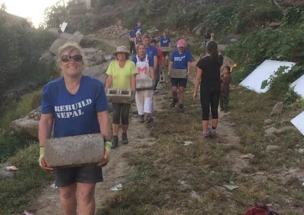 Gill Dobby and volunteers on last year's Nepal trip