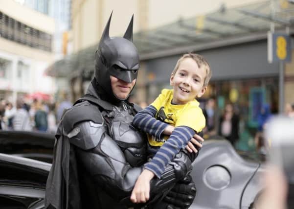Superfan James Dodd meets Batman