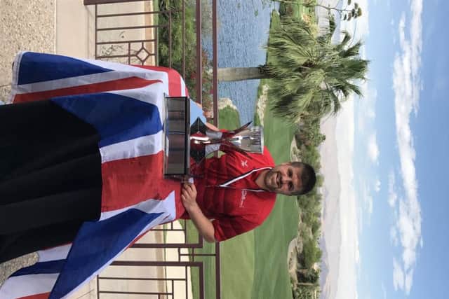 Berkhamsteds Ben Clarke with the Jansen Cup in California