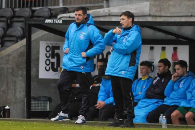 Hemel Town manager Dean Brennan and coach Stuart Maynard