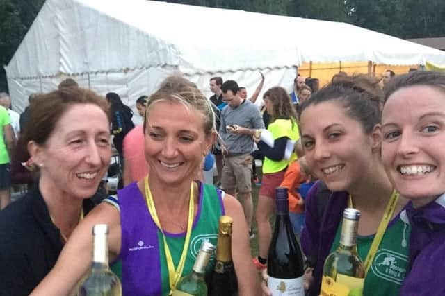 Dacorum and Tring's winning ladies team at the Summer Solstice 10km event