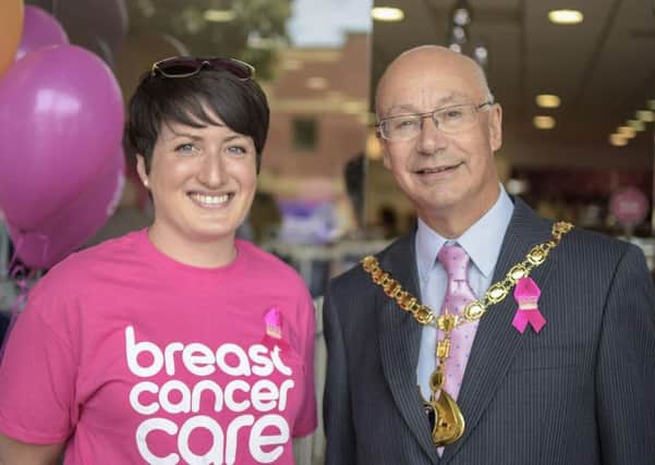 Mayor of Dacorum David Collins with Becky Leach at the new store