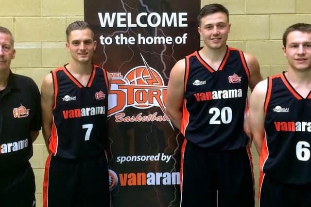 From left, associate head coach Dave Allin, Jack Burnell, Michael Darlow and Nick Allin.