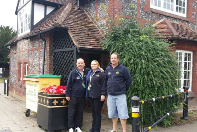 Day centre manager Wade Dingle with long-serving team members Ann Dean and Phil Brown